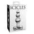 Icicles No. 47 - szklany korek analny - potrójna kulka - przezroczysty