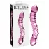 Icicles No. 55 - dildo dwustronne - do punktu G - szkło - różowy