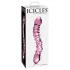 Icicles No. 55 - dildo dwustronne - do punktu G - szkło - różowy