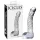 Icicles No. 61 - szklany dildo z jądrami i penisem - przezroczysty