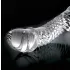 Icicles No. 61 - szklany dildo z jądrami i penisem - przezroczysty