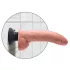 King Cock 9 - dildo z przyssawką i możliwością zginania - 26 cm - cielisty