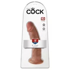   King Cock - realistyczny dildo z przyssawką 23cm - ciemny odcień
