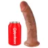 King Cock - realistyczny dildo z przyssawką 23cm - ciemny odcień