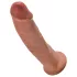 King Cock - realistyczny dildo z przyssawką 23cm - ciemny odcień