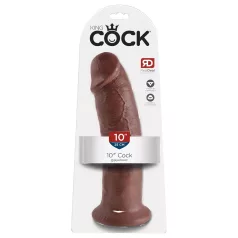 King Cock - duży dildo z przyssawką - brązowy 25 cm