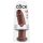 King Cock 10 - duże dildo z przyssawką (25 cm) - brązowe