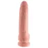 King Cock 9 - duży dildo z jądrami i przyssawką (23 cm, kolor naturalny)
