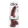 King Cock 9 - dildo z jądrami - z przyssawką - brązowy 23cm