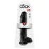 King Cock 11 - dildo z przyssawką i jądrami - czarny 28cm
