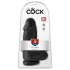 King Cock 9 Chubby - dildo z jądrami i przyssawką - czarny 23 cm
