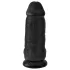 King Cock 9 Chubby - dildo z jądrami i przyssawką - czarny 23 cm