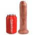 King Cock - realistyczny dildo - 18 cm - ciemny odcień skóry