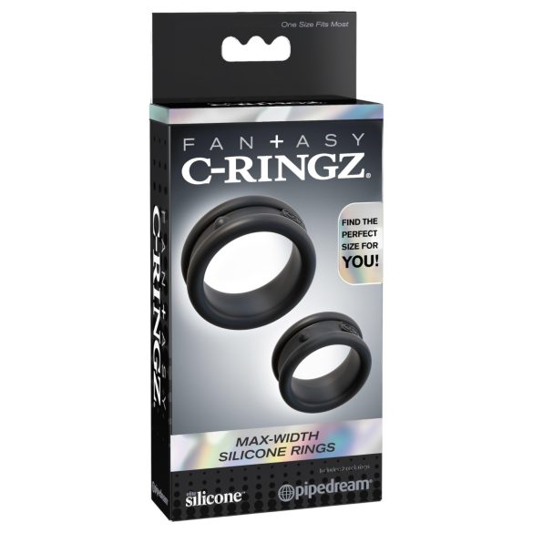Fantasy C-Ringz - pierścień na penisa i jądra (czarny)