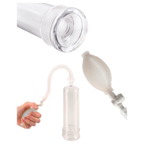 Pump Worx Beginner's - pompka do penisa - przezroczysta