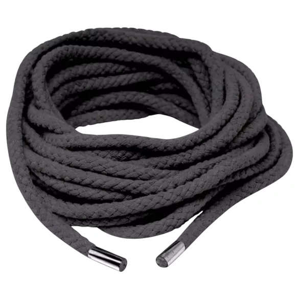 Fetysz Jedwabna Lina - jedwabiste sznury shibari do bondage (10 m, czarna)