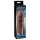 Pipedream X-TENSION Mega 2 - realistyczna nakładka na penisa (20,3 cm) - ciemny naturalny kolor