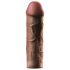 X-TENSION Mega 2 - naturalistyczna nakładka na penisa (20,3 cm) - ciemny naturalny