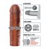 X-TENSION Mega 2 - naturalistyczna nakładka na penisa (20,3 cm) - ciemny naturalny