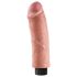 King Cock - wibrujący realistyczny dildo giętki - 25 cm