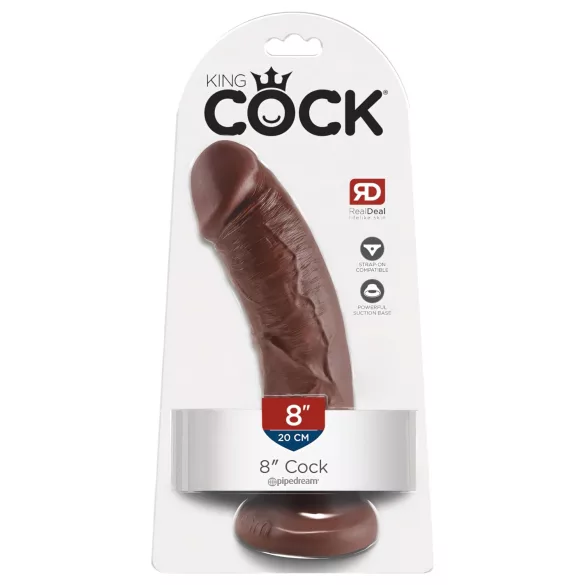 King Cock 8 dildo (20 cm, brązowy)
