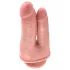 King Cock - podwójny realistyczny dildo do penetracji - silikon cielisty