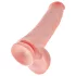 King Cock 15 - dildo z jądrami z przyssawką (38 cm, kolor naturalny)