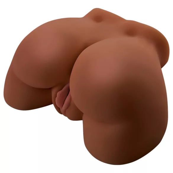 Pipedream Junk in Tha Trunk - wibrujący kobiecy tors masturbator (ciemny naturalny)