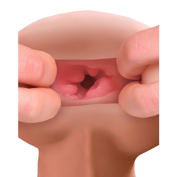 PDX Reach Around - masturbator i nakładka na penisa 2w1 - realistyczny kolor