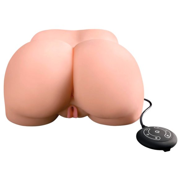 PDX Elite Milk Me Silly - wibrujący tors masturbator (naturalny)