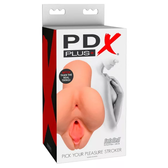 PDX Pick Your Pleasure - realistyczny masturbator 2 w 1 (naturalny)
