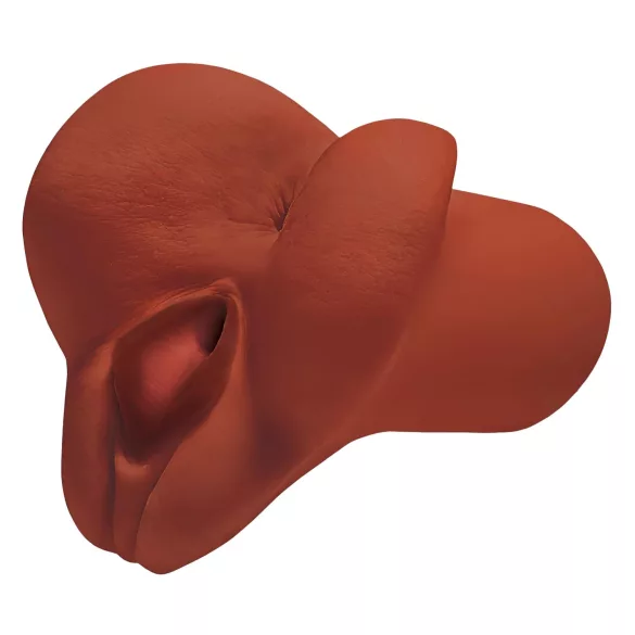 PDX Pick Your Pleasure - realistyczny masturbator 2 w 1 (brązowy)