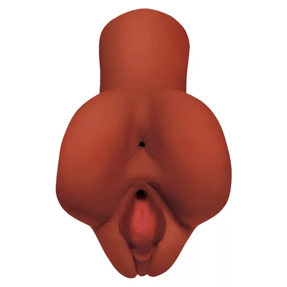 PDX Pick Your Pleasure - realistyczny masturbator 2 w 1 (brązowy)