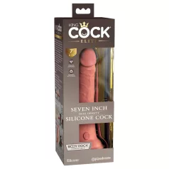   King Cock Elite - realistyczny dildo z przyssawką - silikon, 18 cm, beżowy