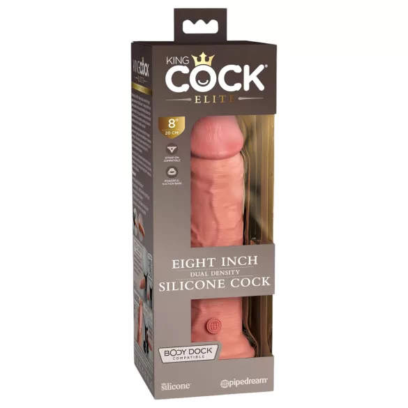 King Cock Elite 8 - realistyczny dildo z przyssawką 20 cm - kolor cielisty