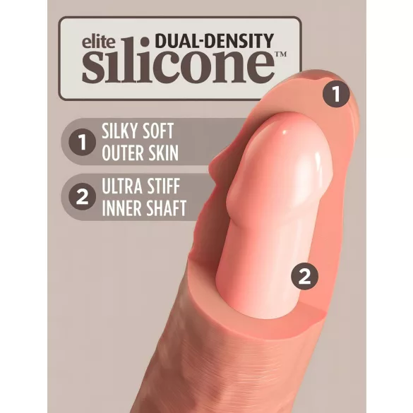 King Cock Elite 8 - realistyczny dildo z przyssawką 20 cm - kolor cielisty