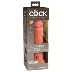   King Cock Elite 8 - dildo z przyssawką - realistyczny ciemny 20cm