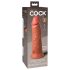 King Cock Elite 8 - dilda z przyssawką (20 cm) - ciemny naturalny