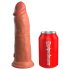 King Cock Elite 8 - dilda z przyssawką (20 cm) - ciemny naturalny