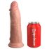 King Cock Elite 8 - wibrator z przyssawką - 20 cm - naturalny