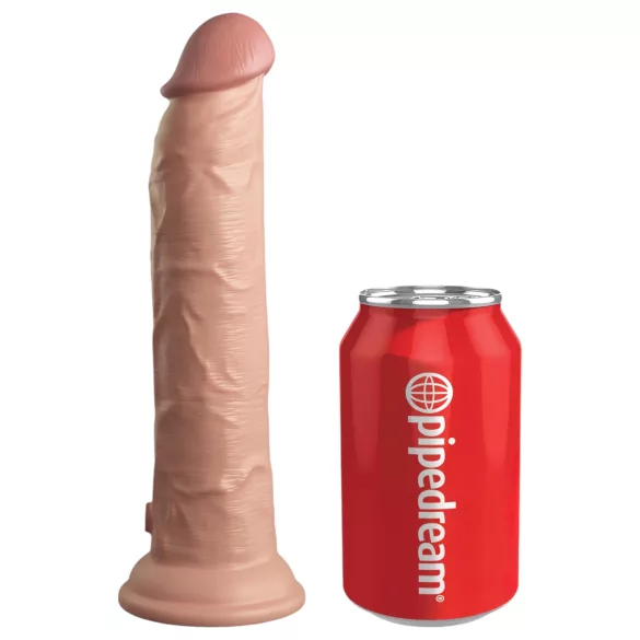King Cock Elite 9 - wibrator z przyssawką 23 cm - cielisty