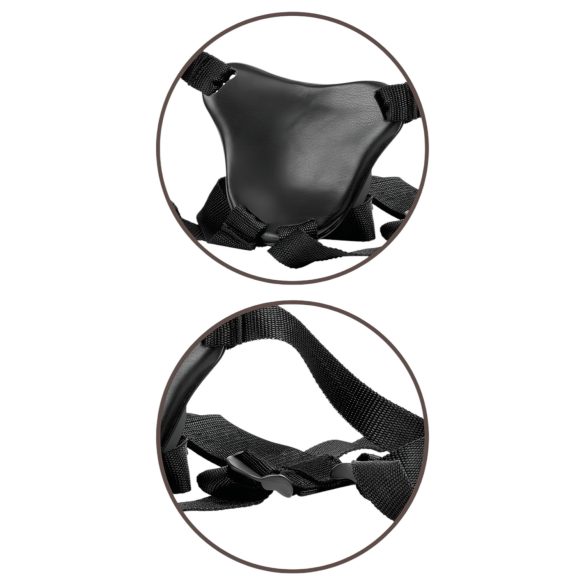 King Cock Elite - majtki do strapona - wygodne body dock - brązowe