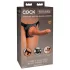 King Cock Elite Comfy - strap-on dildo z uprzężą - ciemny naturalny