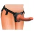 King Cock Elite Comfy - strap-on dildo z uprzężą - ciemny naturalny