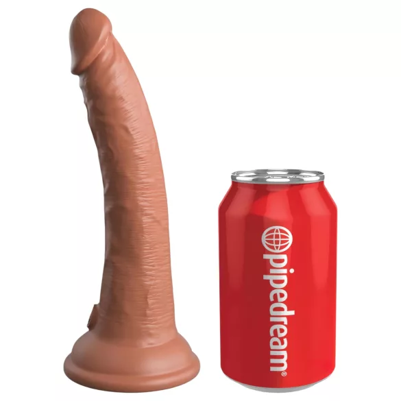 King Cock Elite Comfy - strap-on dildo z uprzężą - ciemny naturalny