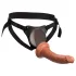 King Cock Elite Comfy - strap-on dildo z uprzężą - ciemny naturalny