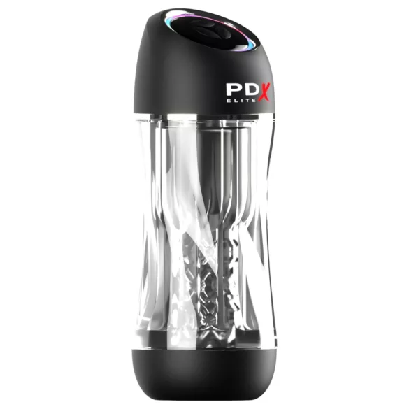 PDX ViewTube Pro - ssąco-wibrujący masturbator (czarny)