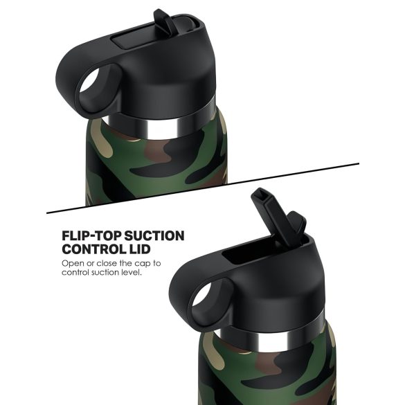 Fap Flask Happy Camper - masturbator w butelce - zielono-czarny