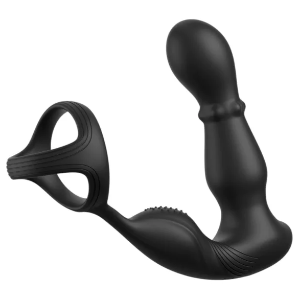 Pipedream Anal Fantasy Ass-Gasm - wibrujący analny masażer z obracającą się główką i pierścieniem na penisa (czarny)