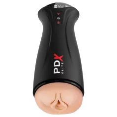 PDX Elite - masturbator ssący i wibrujący - czarny